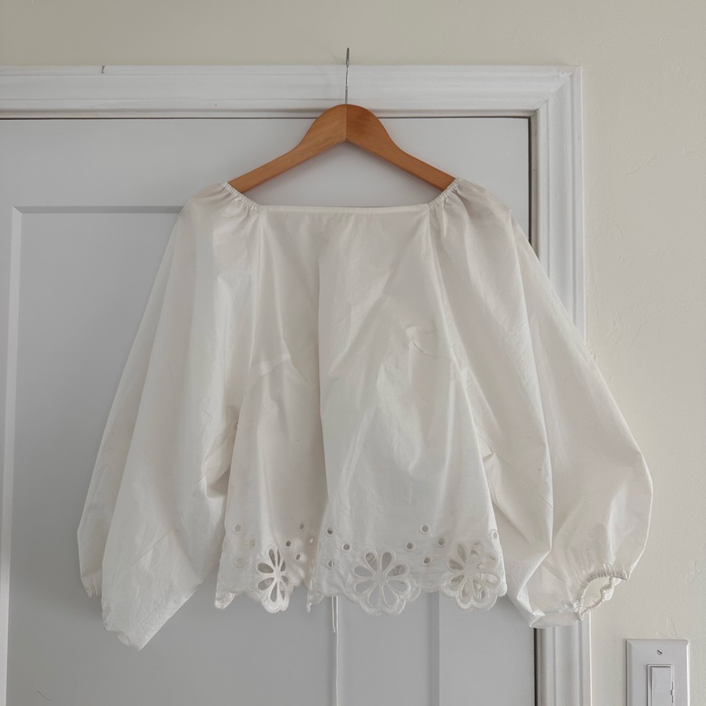 H&M cotton puff sleeve top